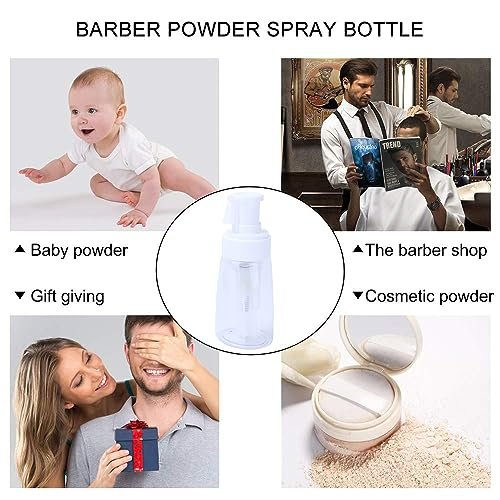 Refillable Barber Powder Bottle Spray – Empty Talc Applicator for Salon & Home Use, 4.7 oz White - görsel 12