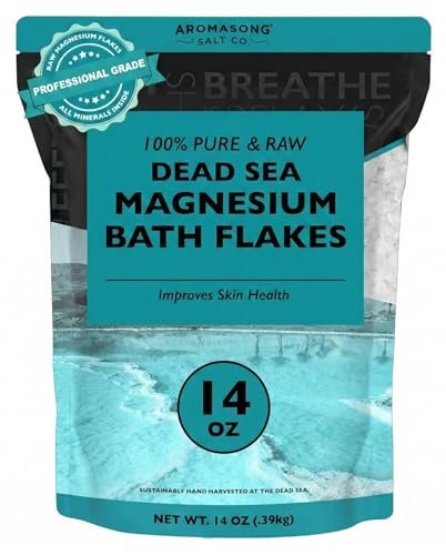 Aromasong Magnesium Flakes from The Dead Sea - 14 OZ Resealable Pack | Muscle Relaxing Magnesium Chloride Bath Salts Soak - görsel 2