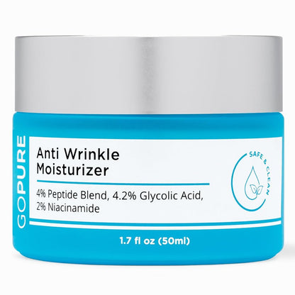 goPure Glyco-Peptide Anti Wrinkle Face Cream with Hyaluronic Acid, Glycolic Acid, Peptides & Vitamin E - Hydrating Anti-Aging Moisturizer, 1.7 fl oz Avelisse