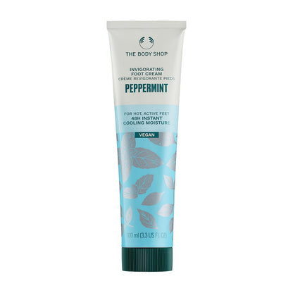 The Body Shop Peppermint Invigorating Foot Cream - 100ml | Cooling & Refreshing Moisturizer for Dry, Tired Feet