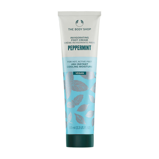 The Body Shop Peppermint Invigorating Foot Cream - 100ml | Cooling & Refreshing Moisturizer for Dry, Tired Feet