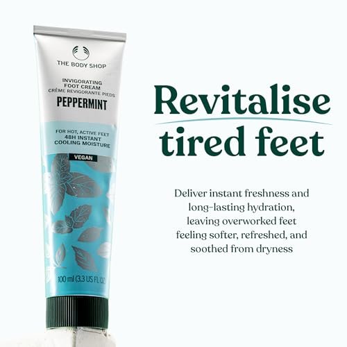 The Body Shop Peppermint Invigorating Foot Cream - 100ml | Cooling & Refreshing Moisturizer for Dry, Tired Feet - görsel 4