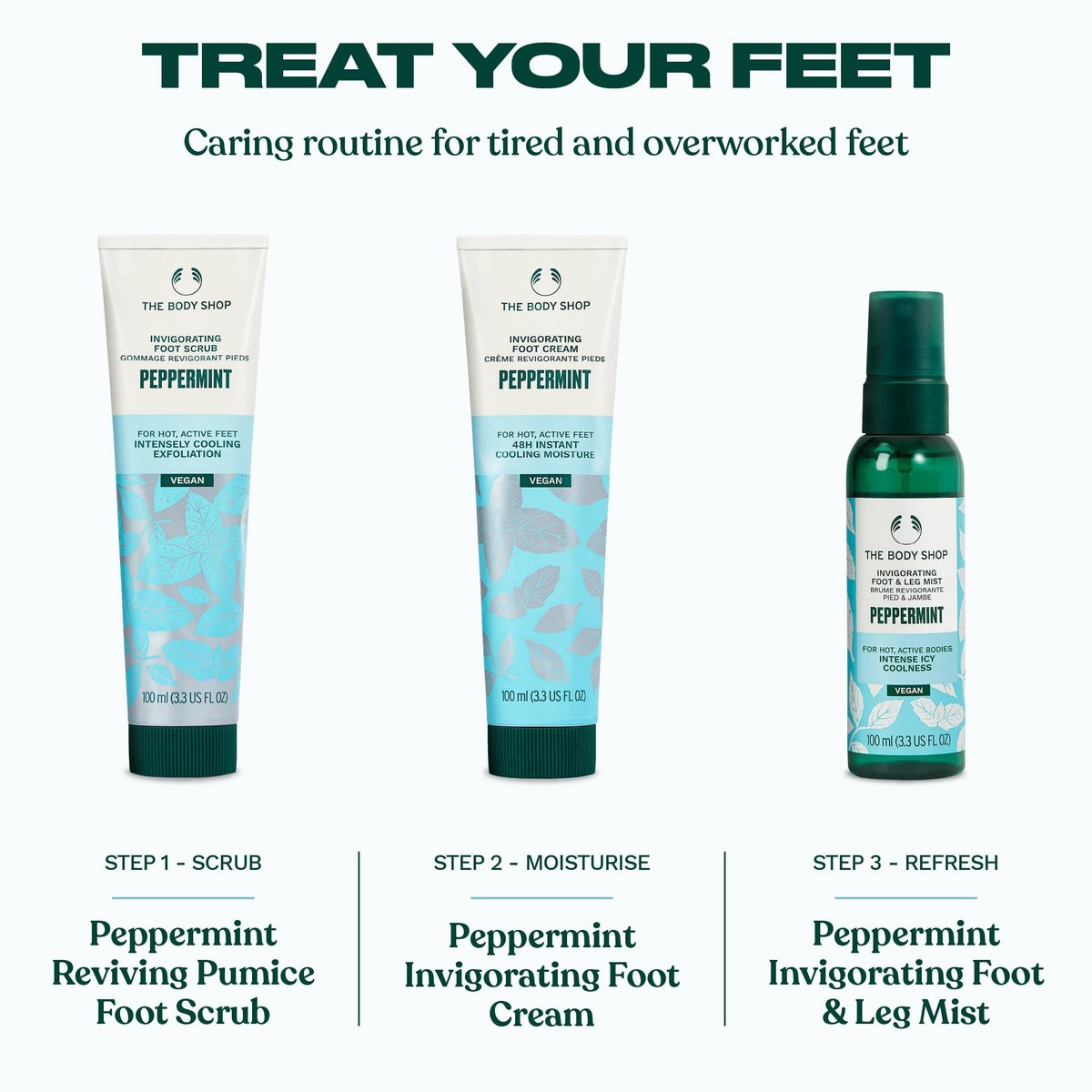 The Body Shop Peppermint Invigorating Foot Cream - 100ml | Cooling & Refreshing Moisturizer for Dry, Tired Feet - görsel 11