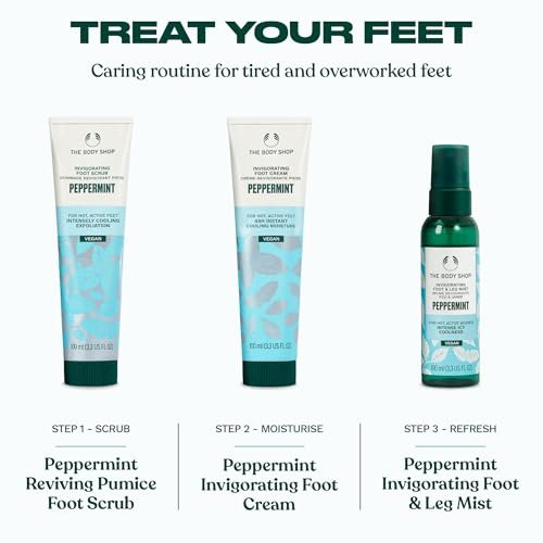 The Body Shop Peppermint Invigorating Foot Cream - 100ml | Cooling & Refreshing Moisturizer for Dry, Tired Feet - görsel 12