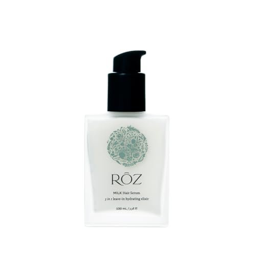 RŌZ Leave-In Conditioner - Lightweight Milk Hair Serum & Heat Protectant for Fine, Curly & Wavy Hair | Hydrating, Smoothing, Frizz-Fighting | Silicone-Free, Color-Safe | 3.4 oz Avelisse
