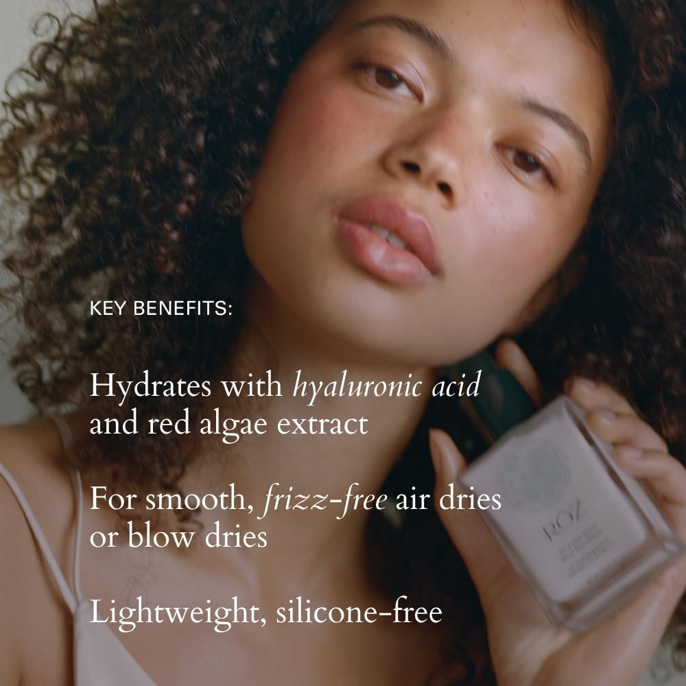 RŌZ Leave-In Conditioner - Lightweight Milk Hair Serum & Heat Protectant for Fine, Curly & Wavy Hair | Hydrating, Smoothing, Frizz-Fighting | Silicone-Free, Color-Safe | 3.4 oz Avelisse