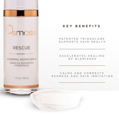 Osmosis Rescue Epidermal Repair Facial Serum – Redness Relief & Sensitive Skin Support (1 fl oz) Avelisse
