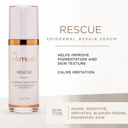 Osmosis Rescue Epidermal Repair Facial Serum – Redness Relief & Sensitive Skin Support (1 fl oz) Avelisse