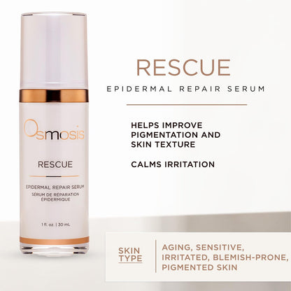 Osmosis Rescue Epidermal Repair Facial Serum – Redness Relief & Sensitive Skin Support (1 fl oz) Avelisse