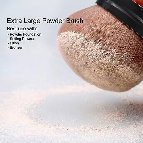 DRIPOO Big Self Tanning Blend Brush - Extra Large Kabuki Brush for Face and Body - Black - görsel 4