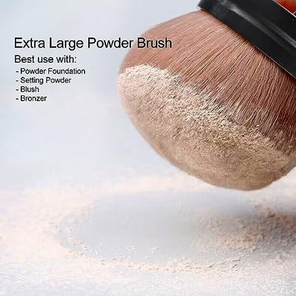 DRIPOO Big Self Tanning Blend Brush - Extra Large Kabuki Brush for Face and Body - Black