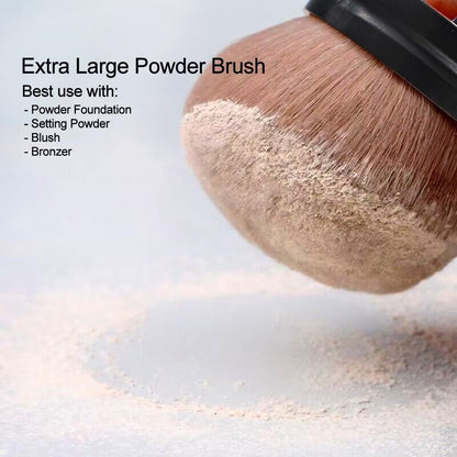 DRIPOO Big Self Tanning Blend Brush - Extra Large Kabuki Brush for Face and Body - Black