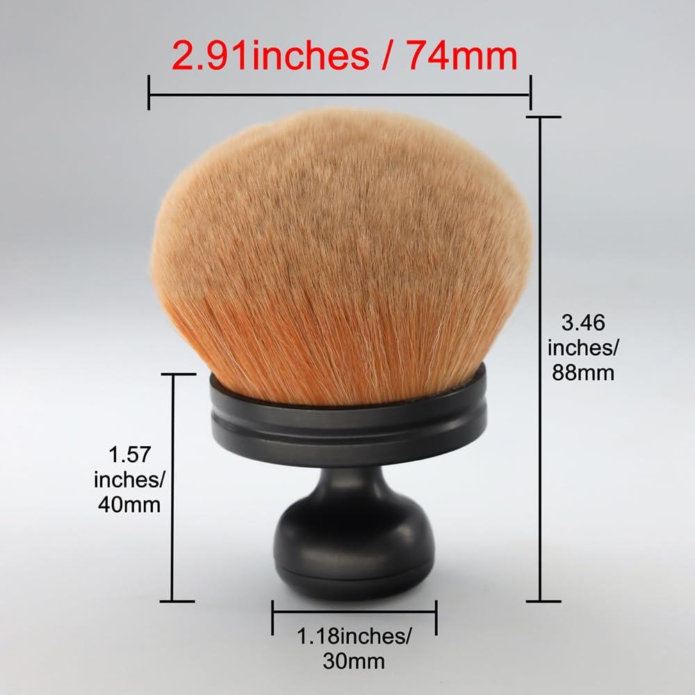 DRIPOO Big Self Tanning Blend Brush - Extra Large Kabuki Brush for Face and Body - Black - görsel 5