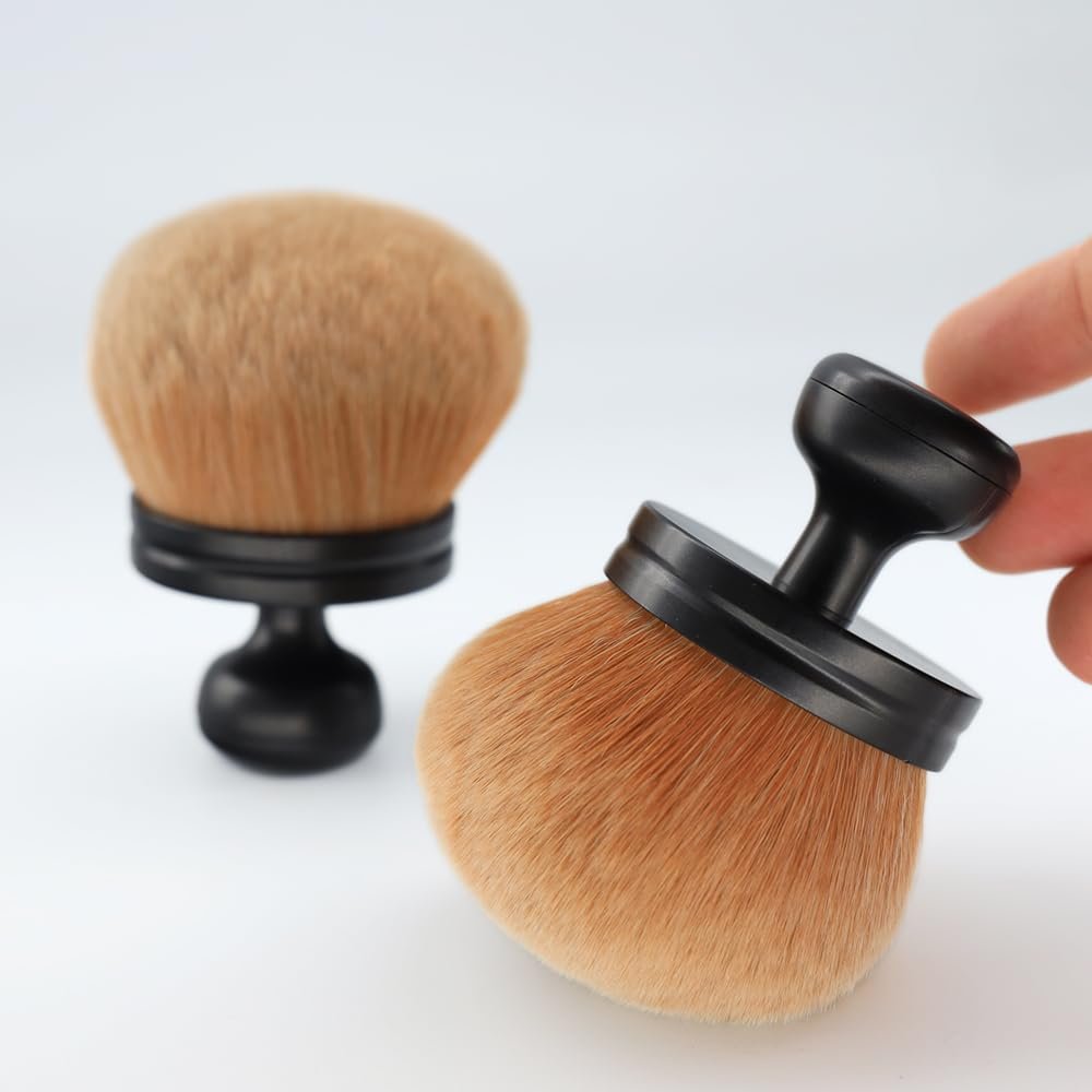 DRIPOO Big Self Tanning Blend Brush - Extra Large Kabuki Brush for Face and Body - Black - görsel 11