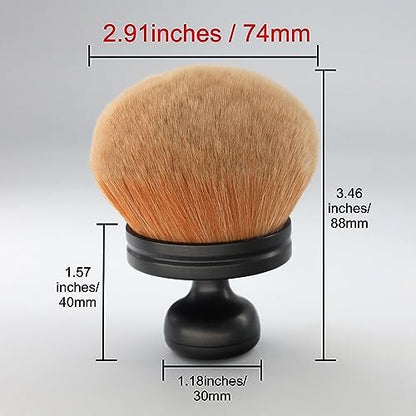 DRIPOO Big Self Tanning Blend Brush - Extra Large Kabuki Brush for Face and Body - Black