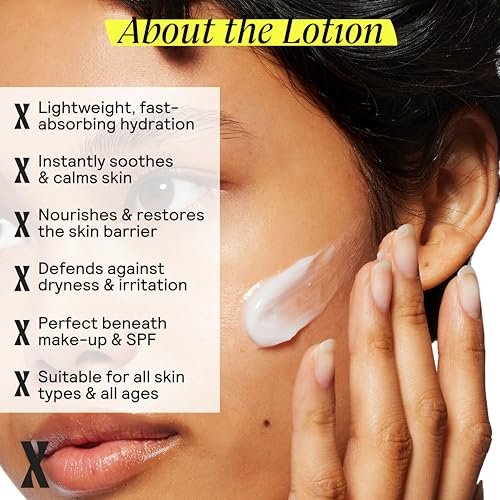 Untoxicated Moisturizing Lotion - Daily Face Moisturizer & Body Lotion for Sensitive Skin with Ceramides & Hyaluronic Acid, Oil-Free, Fragrance-Free, Non-Comedogenic, 10 oz Avelisse