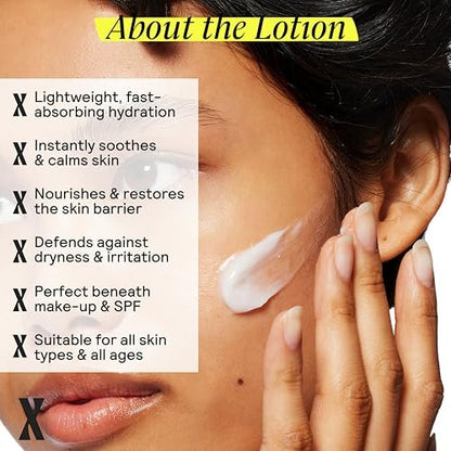 Untoxicated Moisturizing Lotion - Daily Face Moisturizer & Body Lotion for Sensitive Skin with Ceramides & Hyaluronic Acid, Oil-Free, Fragrance-Free, Non-Comedogenic, 10 oz Avelisse