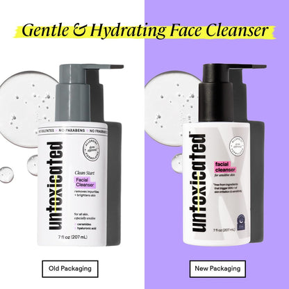 Untoxicated Face Wash - Gentle & Hydrating Face Cleanser for Sensitive Skin - Ceramides, Hyaluronic Acid & Glycerin - No Common Irritants - Non-Foaming - Soap Free - Fragrance Free - 7 Ounce Avelisse