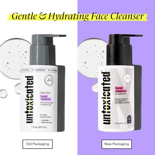 Untoxicated Face Wash - Gentle & Hydrating Face Cleanser for Sensitive Skin - Ceramides, Hyaluronic Acid & Glycerin - No Common Irritants - Non-Foaming - Soap Free - Fragrance Free - 7 Ounce Avelisse