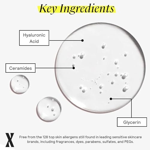 Untoxicated Face Wash - Gentle & Hydrating Face Cleanser for Sensitive Skin - Ceramides, Hyaluronic Acid & Glycerin - No Common Irritants - Non-Foaming - Soap Free - Fragrance Free - 7 Ounce Avelisse