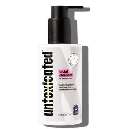Untoxicated Face Wash - Gentle & Hydrating Face Cleanser for Sensitive Skin - Ceramides, Hyaluronic Acid & Glycerin - No Common Irritants - Non-Foaming - Soap Free - Fragrance Free - 7 Ounce Avelisse