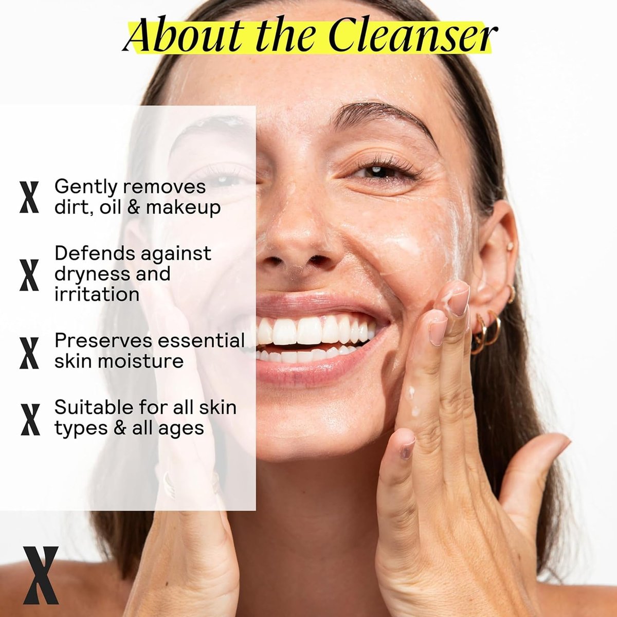 Untoxicated Face Wash - Gentle & Hydrating Face Cleanser for Sensitive Skin - Ceramides, Hyaluronic Acid & Glycerin - No Common Irritants - Non-Foaming - Soap Free - Fragrance Free - 7 Ounce Avelisse