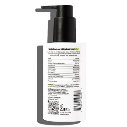 Untoxicated Face Wash - Gentle & Hydrating Face Cleanser for Sensitive Skin - Ceramides, Hyaluronic Acid & Glycerin - No Common Irritants - Non-Foaming - Soap Free - Fragrance Free - 7 Ounce Avelisse