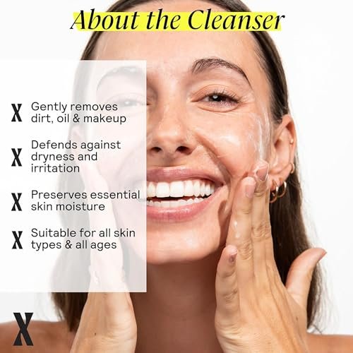 Untoxicated Face Wash - Gentle & Hydrating Face Cleanser for Sensitive Skin - Ceramides, Hyaluronic Acid & Glycerin - No Common Irritants - Non-Foaming - Soap Free - Fragrance Free - 7 Ounce Avelisse