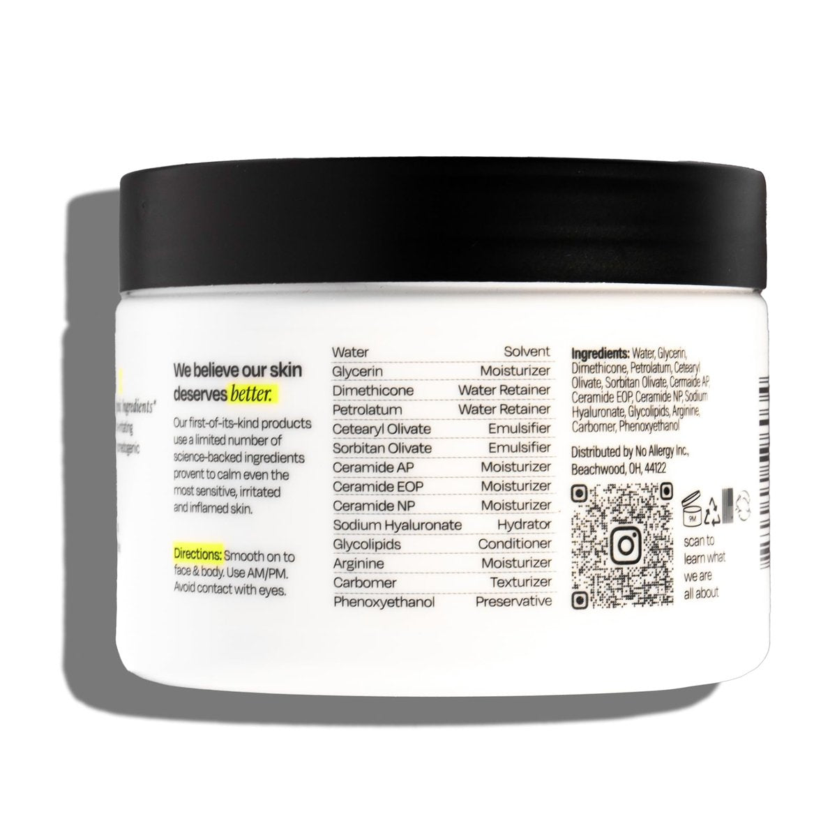 Untoxicated Moisturizing Cream - Face & Body Moisturizer for Sensitive Skin, NEA Approved for Eczema Relief, with Ceramides & Hyaluronic Acid, No Common Irritants, 10 Fl Oz Avelisse