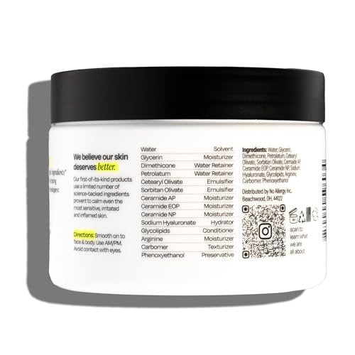 Untoxicated Moisturizing Cream - Face & Body Moisturizer for Sensitive Skin, NEA Approved for Eczema Relief, with Ceramides & Hyaluronic Acid, No Common Irritants, 10 Fl Oz Avelisse