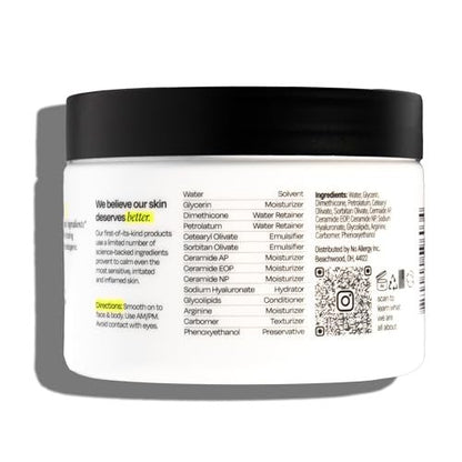 Untoxicated Moisturizing Cream - Face & Body Moisturizer for Sensitive Skin, NEA Approved for Eczema Relief, with Ceramides & Hyaluronic Acid, No Common Irritants, 10 Fl Oz Avelisse