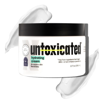 Untoxicated Moisturizing Cream - Face & Body Moisturizer for Sensitive Skin, NEA Approved for Eczema Relief, with Ceramides & Hyaluronic Acid, No Common Irritants, 10 Fl Oz Avelisse