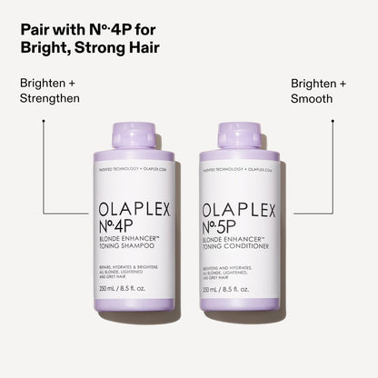 Olaplex Nº.5P Blonde Enhancer Purple Toning Conditioner - Neutralizes Brassiness, Strengthens & Hydrates Hair - 8.5 Fl Oz