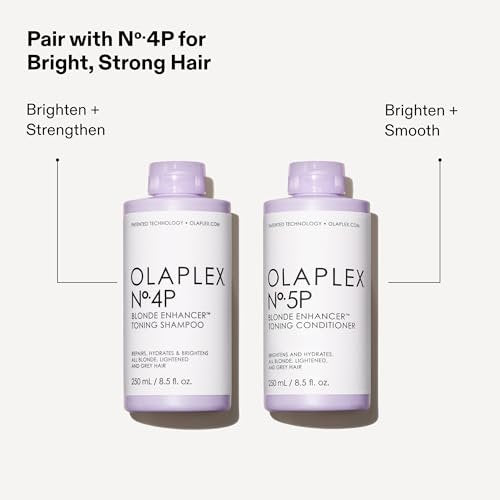 Olaplex Nº.5P Blonde Enhancer Purple Toning Conditioner - Neutralizes Brassiness, Strengthens & Hydrates Hair - 8.5 Fl Oz - görsel 14