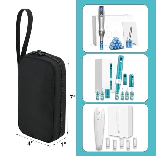Beautyflier Carry On Bag for Microneedling Pen – Black Travel Makeup Bag for Dermapen, Dr. Pen, and More - görsel 6