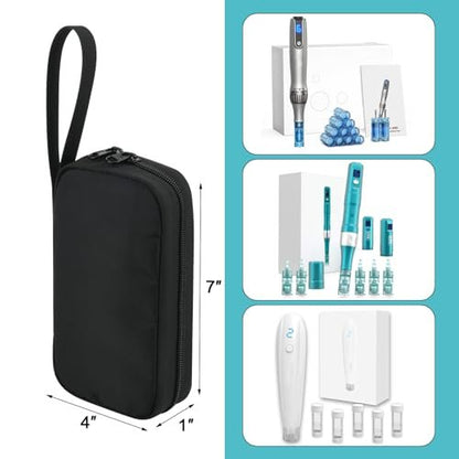 Beautyflier Carry On Bag for Microneedling Pen – Black Travel Makeup Bag for Dermapen, Dr. Pen, and More