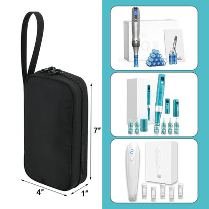 Beautyflier Carry On Bag for Microneedling Pen – Black Travel Makeup Bag for Dermapen, Dr. Pen, and More