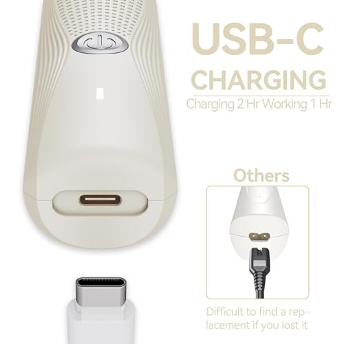 Unibono Women's Pubic Hair Trimmer - Waterproof Bikini Trimmer, Rechargeable 3-in-1 Electric Razor, Cordless Lady Shaver for Legs, Underarms, Face (Cream) Avelisse