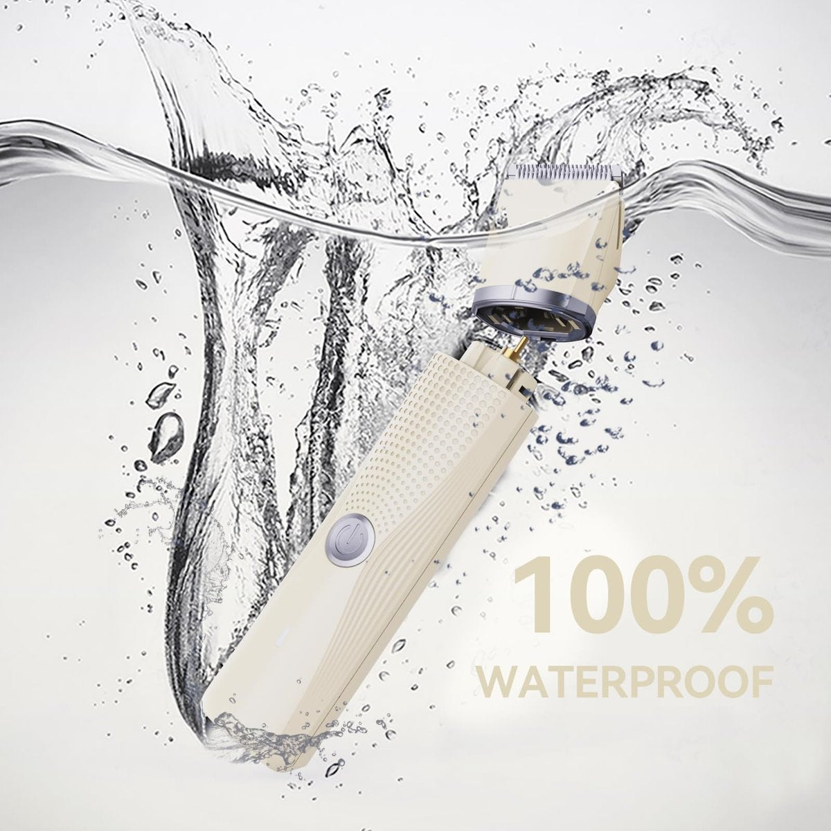 Unibono Women's Pubic Hair Trimmer - Waterproof Bikini Trimmer, Rechargeable 3-in-1 Electric Razor, Cordless Lady Shaver for Legs, Underarms, Face (Cream) Avelisse