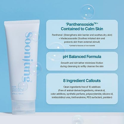 ETUDE SoonJung 5.5 Foam Cleanser - Low pH Hypoallergenic Face Wash for Sensitive Skin, 5.1 Fl Oz