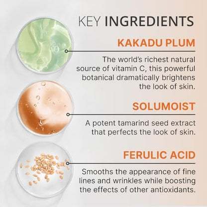 goPure Actives Vitamin C Serum - Brightening Serum with Vitamin C and Ferulic Acid, Face Moisturizing and Anti-Aging Benefits, Improves Skin Discoloration and Visibly Reduces Dark Spots - 1 fl oz Avelisse