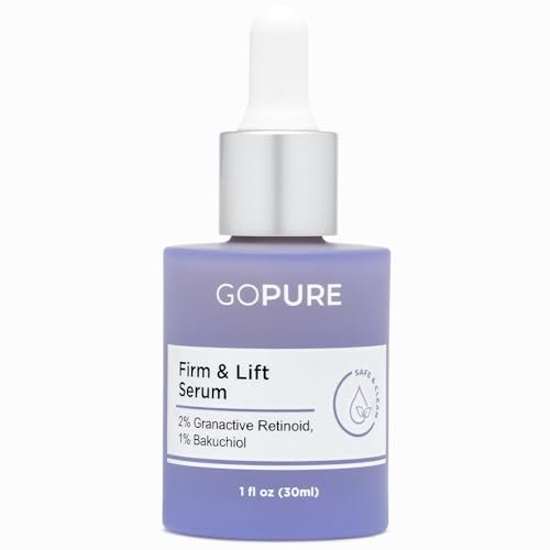 goPure Actives Firm & Lift Serum – Anti-Aging Retinol Serum for Smooth, Glowing Skin with Bakuchiol for Collagen Support, 1 fl oz Avelisse