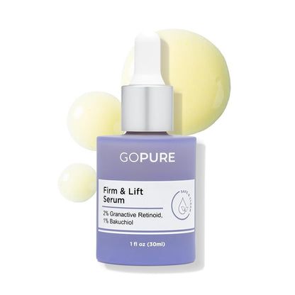 goPure Actives Firm & Lift Serum – Anti-Aging Retinol Serum for Smooth, Glowing Skin with Bakuchiol for Collagen Support, 1 fl oz Avelisse