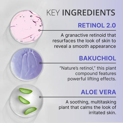 goPure Actives Firm & Lift Serum – Anti-Aging Retinol Serum for Smooth, Glowing Skin with Bakuchiol for Collagen Support, 1 fl oz Avelisse