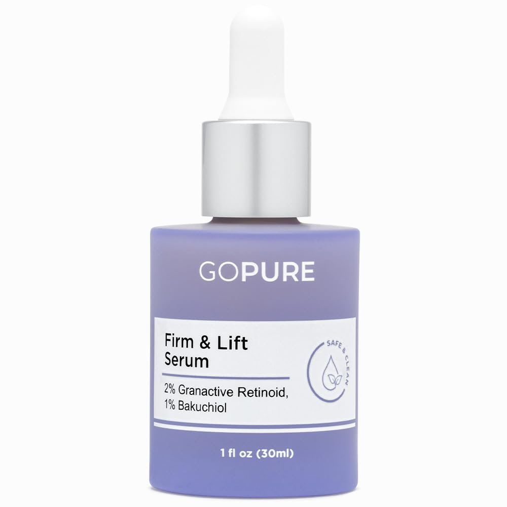goPure Actives Firm & Lift Serum – Anti-Aging Retinol Serum for Smooth, Glowing Skin with Bakuchiol for Collagen Support, 1 fl oz Avelisse