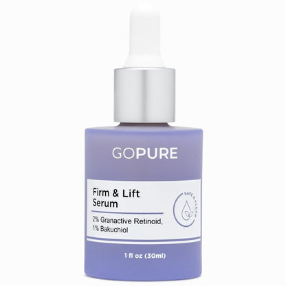 goPure Actives Firm & Lift Serum – Anti-Aging Retinol Serum for Smooth, Glowing Skin with Bakuchiol for Collagen Support, 1 fl oz Avelisse