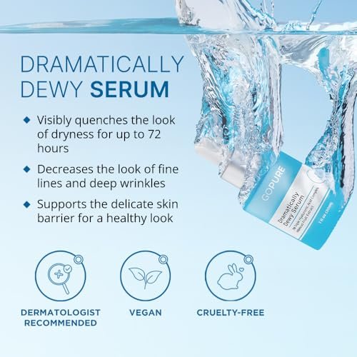 goPure Hyaluronic Acid Dramatically Dewy Serum – Hydrating Face Serum with Aloe Vera & Hibiscus Extract for Smooth, Plump Skin (1 fl oz) Avelisse