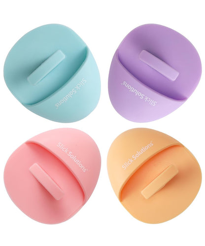 Slick Silicone Facial Cleansing Brush, 4 Pack - Soft Silicone Face Scrubber Exfoliator for Gentle Daily Cleansing