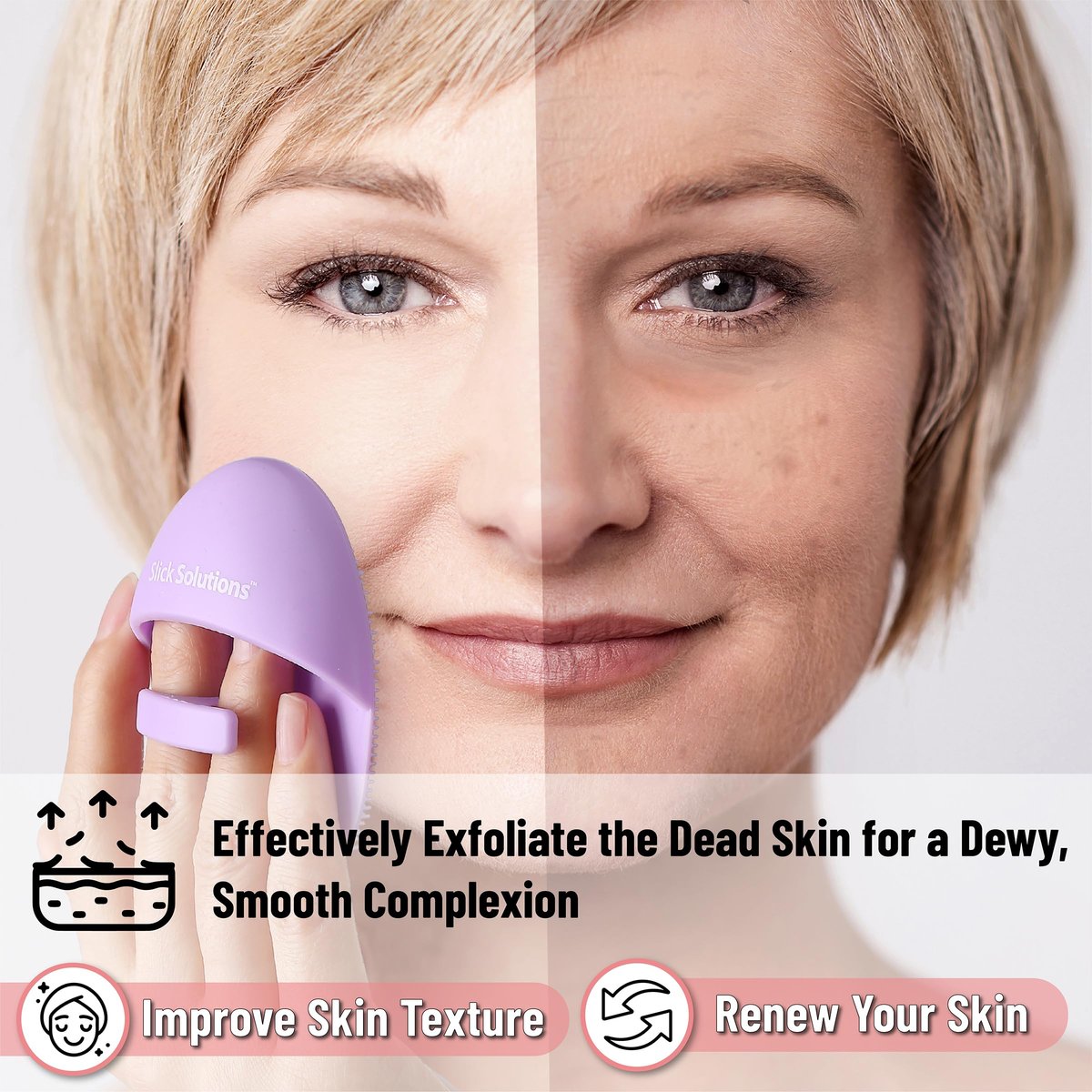 Slick Silicone Facial Cleansing Brush, 4 Pack - Soft Silicone Face Scrubber Exfoliator for Gentle Daily Cleansing - görsel 9