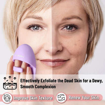 Slick Silicone Facial Cleansing Brush, 4 Pack - Soft Silicone Face Scrubber Exfoliator for Gentle Daily Cleansing